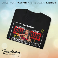 Barebunny - Instagram Famous (DTF) Unisex Ultra Cotton Tee (Red Top Girl)