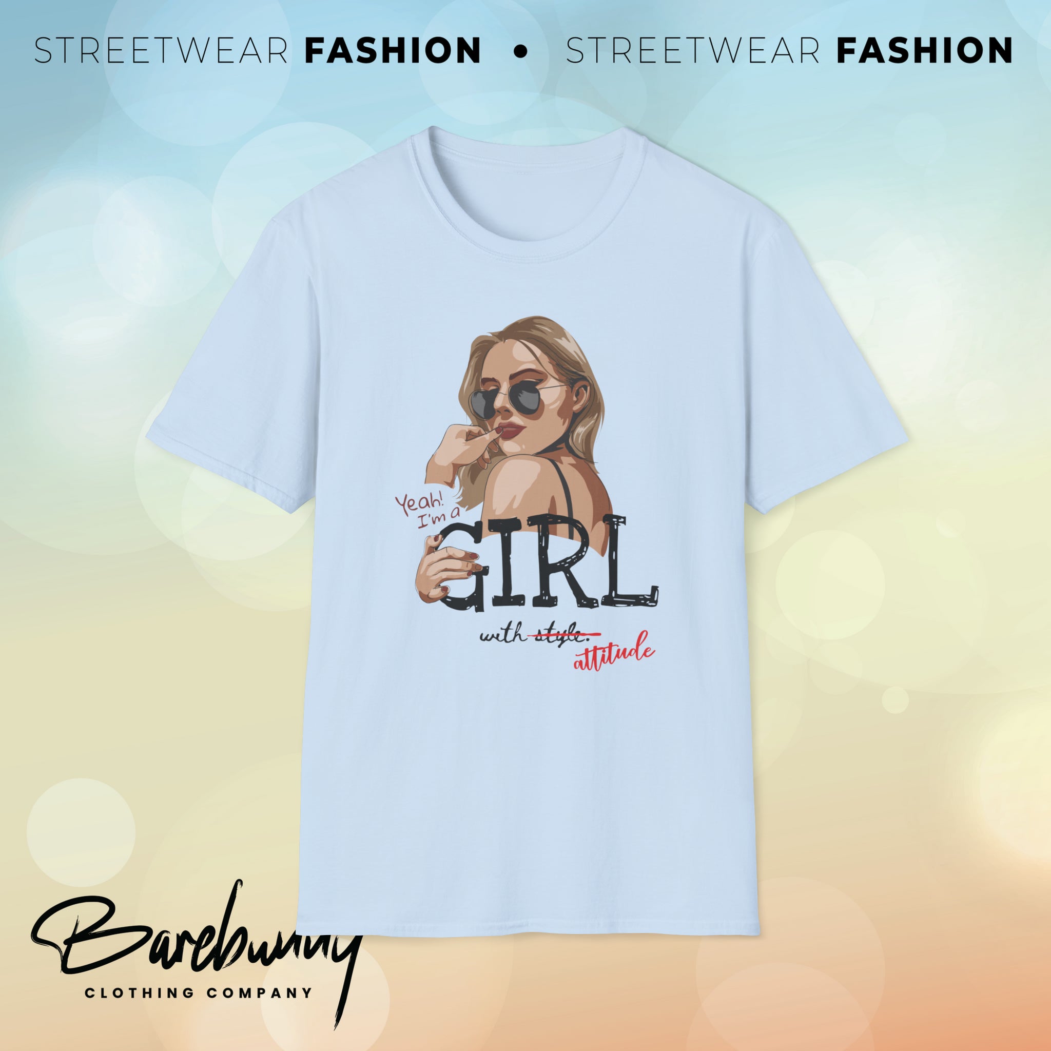 Girl with attitude - Unisex Softstyle T-Shirt (DTF)