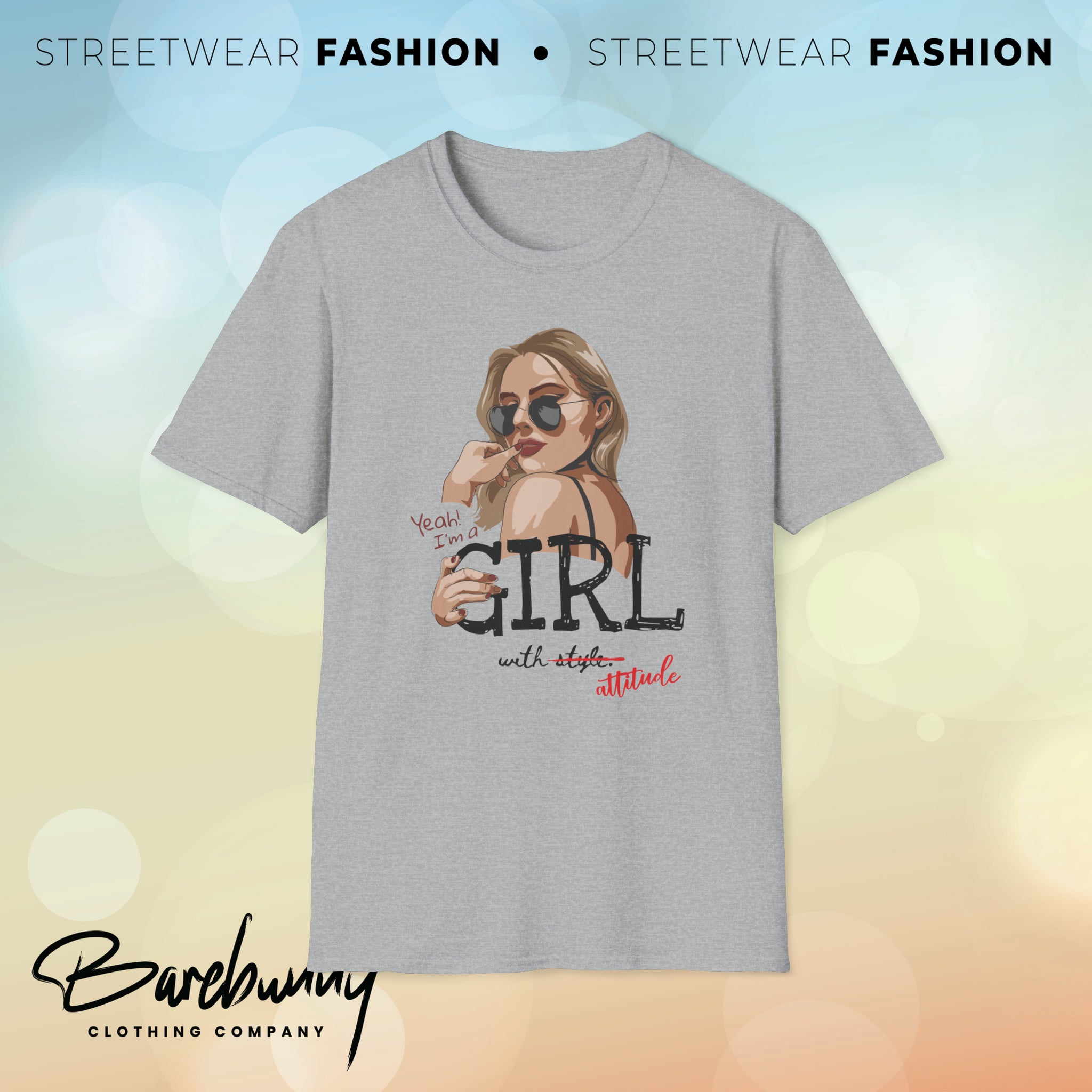 Girl with attitude - Unisex Softstyle T-Shirt (DTF)